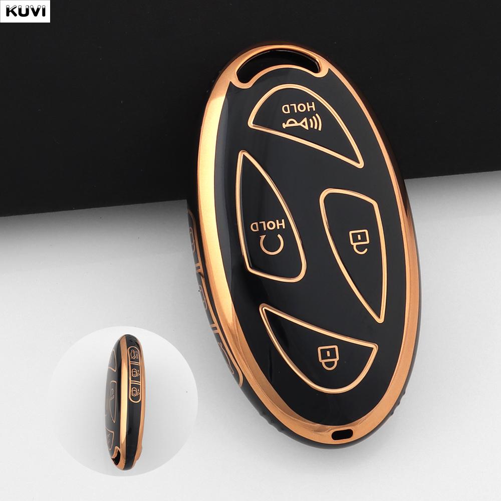 

7 Buttons Tpu Style Car Key Case Cover Shell For Hyundai Kona Ev Grandeur Gn7 Keyless Protector Bag Keychain Accessories