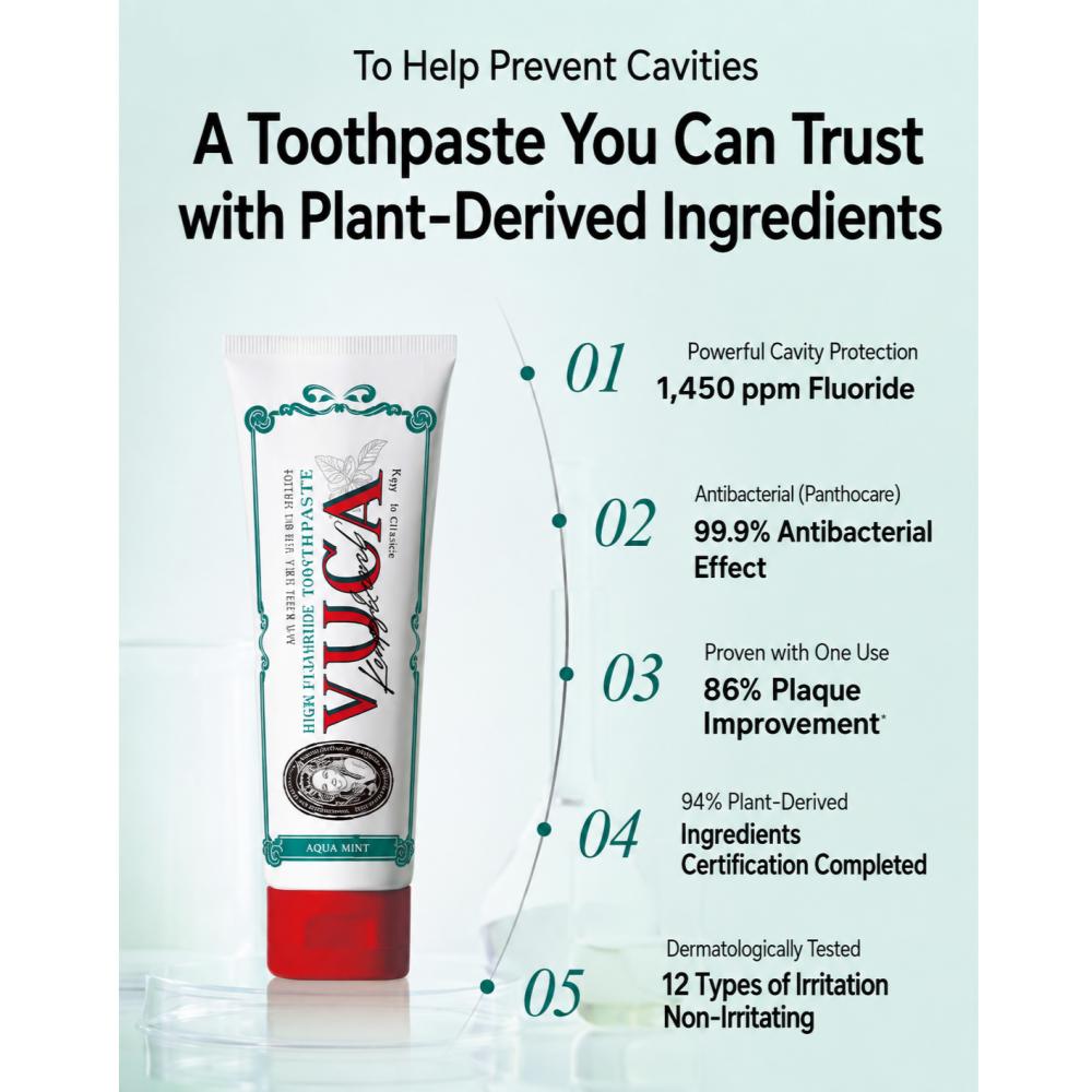 Vuca Classic High Fluoride Toothpaste 110g X 4