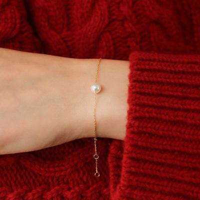 Modernlike 14k Gold-filled Silver Pearl Bracelet