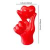 Hand Gesture Heart Finger Statue Love Gesture Sculpture Resin Figurine for Bar Nightstands Fireplace Bedroom Valentine's Day