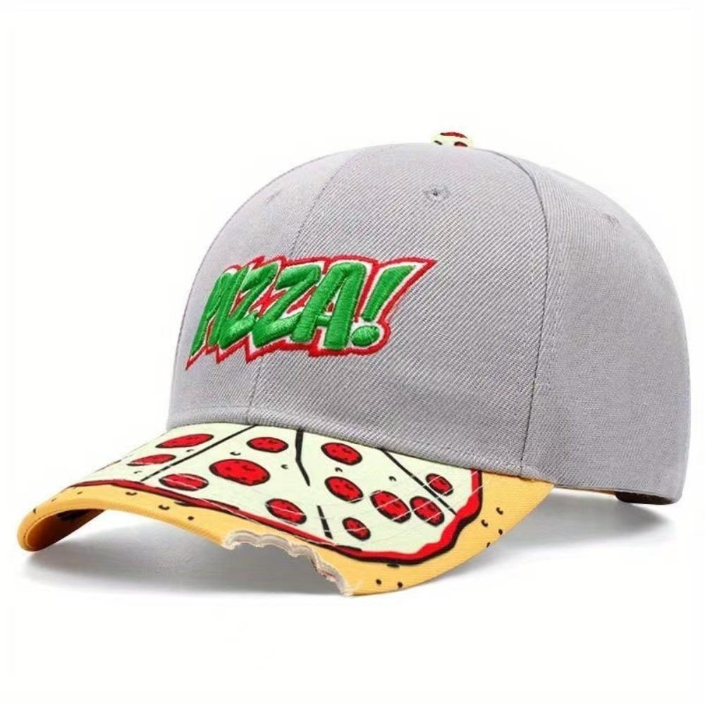 High Quality Casual Hip Hop Hats PIZZA Embroidery Adjustable Sunscreen Hat Breathable Snapback Hats Unisex
