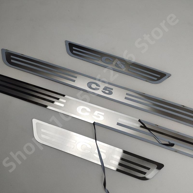 Voor Citroen C5 2010-2016 Roestvrij Staal Instaplijst/Dorpel Dorpel Instaplijst Welkomstpedaal Auto-styling