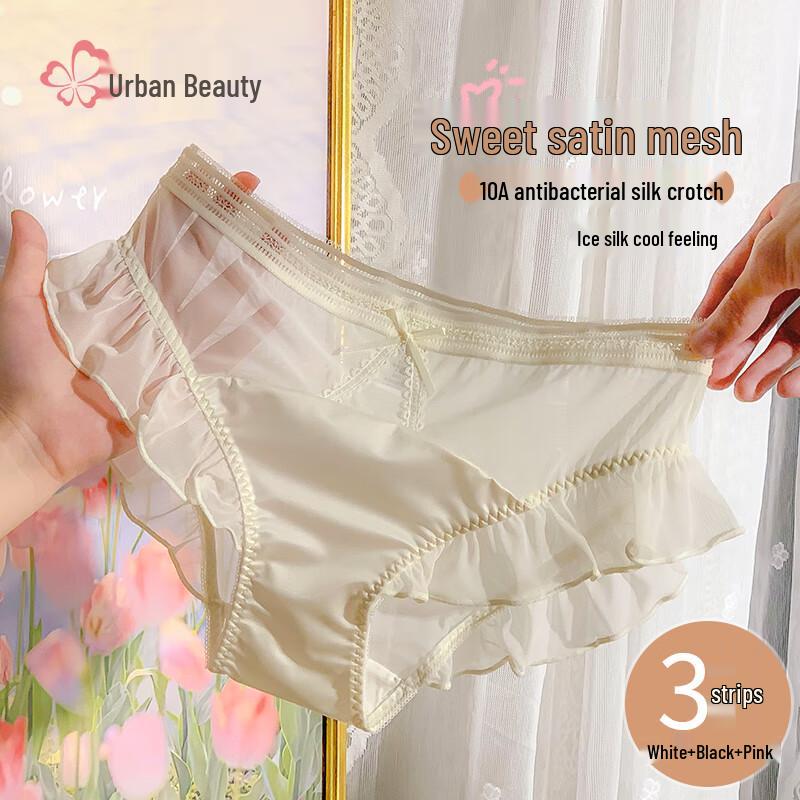 

Urban Beauty Women s Lace Ruffle Briefs L