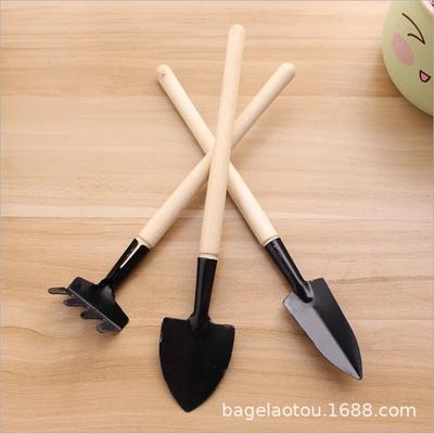 Conjunto de Três Peças para Horticultura Pá Pequena de Vaso Afrouxamento de Solo para Flores Bonsai Ferramentas de Plantio de Flores e Vegetais Ferramentas Manuais de Jardim