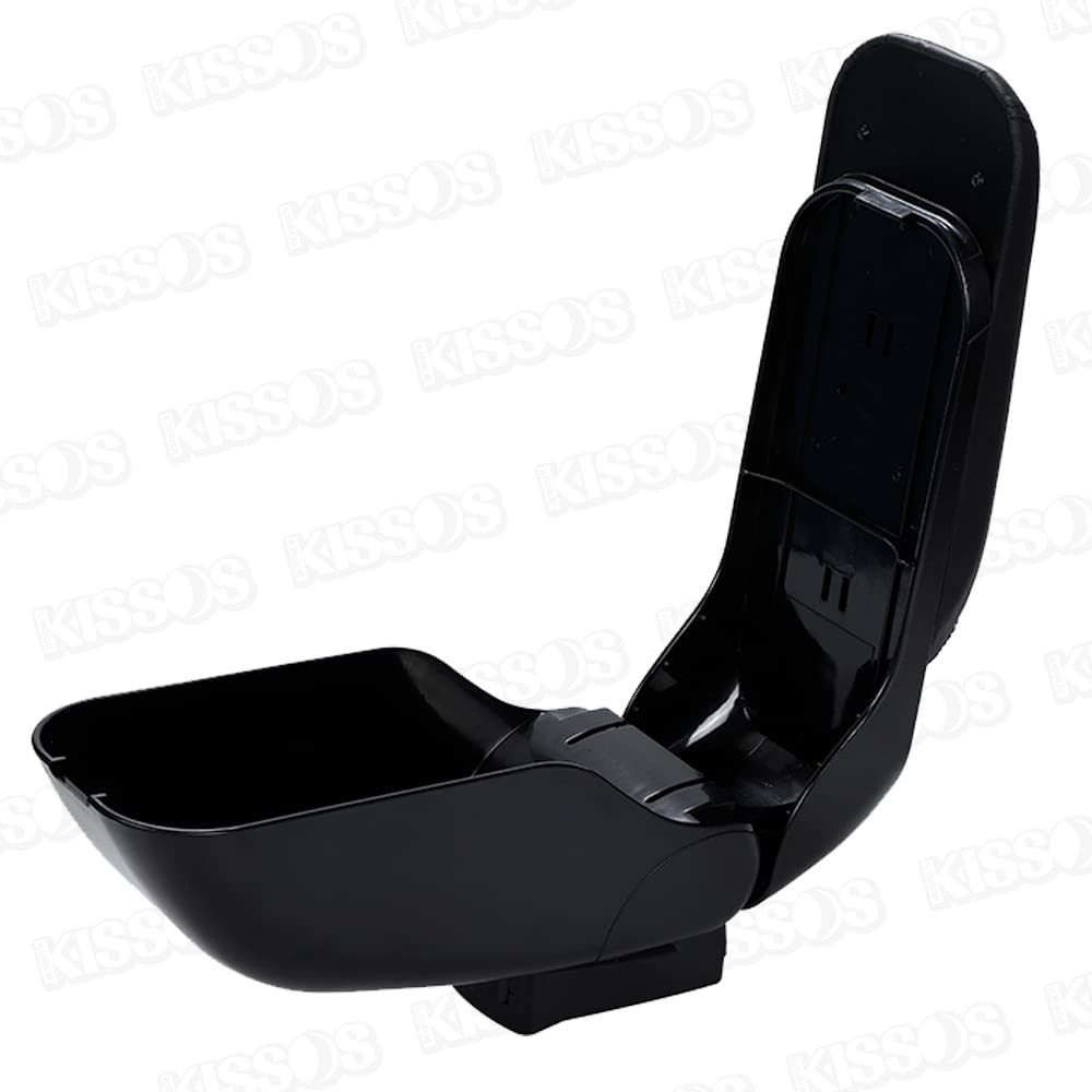 Leather Armrest Console Box for Light Standard and Universal Cars, Cars, Trucks, Black,