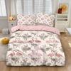 2/3pcs Flamingo Forest Animal Print Coreless Duvet Set,Multi Size Bedroom Bedding Decoration Machine Washable