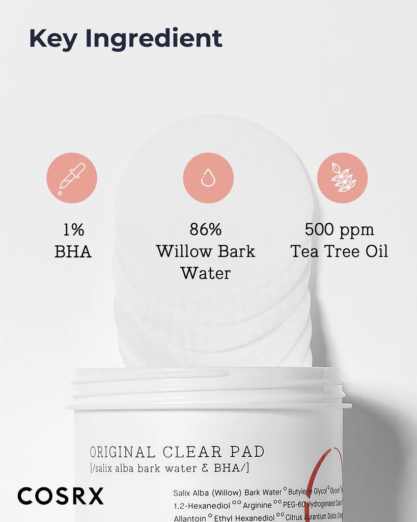 COSRX Uncle Pad Original Wipe Pad 70 Sheets COSRX One Step Original Clear Pad Exfoliating Skin Sensitive Skin Exfoliating Pad Sebum Care Irritation