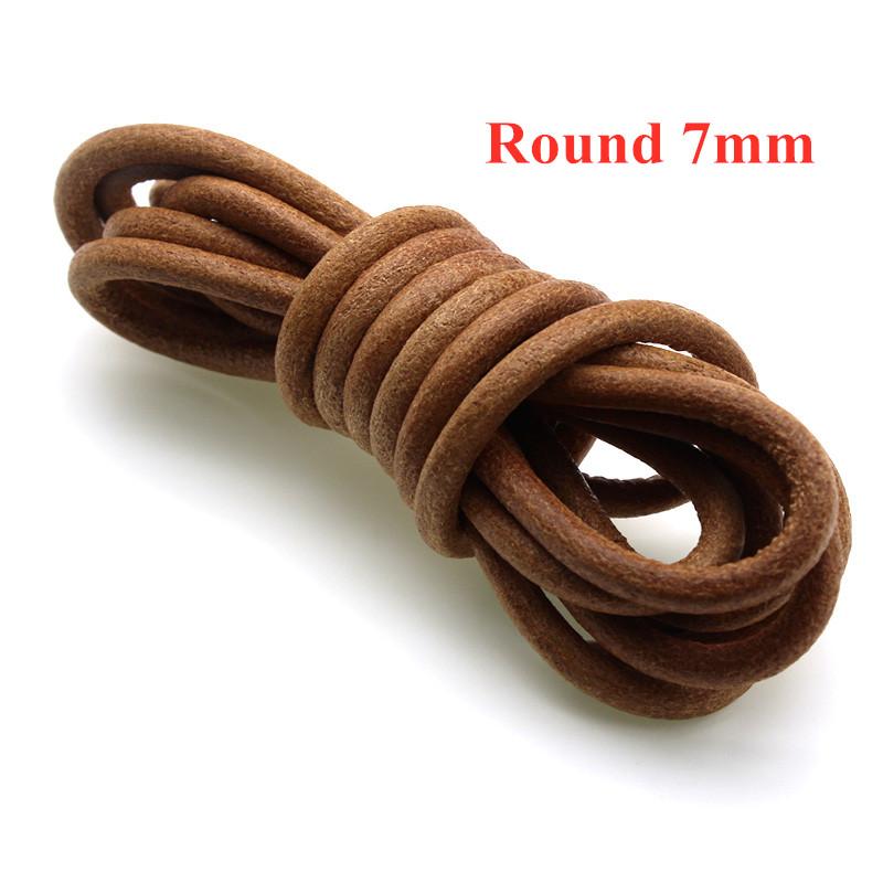 2Meter 1 2 3 4 5 6 8 mm Genuine Cow Leather Cord for Bracelet Necklace Round Flat Leather Strap Rope String DIY Jewelry Making