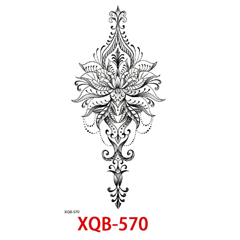 Small Full Arm Tattoo Sticker, Flower Letters, Plain Flower Tattoo Sticker Tattoo