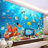 3D Kinder Wandbild Unterwasserwelt Fische und Korallen Tapete Kinderzimmer Hintergrund 3D Wandbild