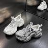 European Products 2025 Spring and Summer New Sequined Platform Dad Shoes Women's Versatile Mesh Breathable Casual Sports Shoes Tide