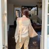 Chic One-Shoulder Long-Sleeve Knit Top for Women - 2025 Early Autumn