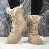 36-45 Men's Winter High Bands Boot Anti-Slip Waterproof Warm Pole Wool Warm Large Size Snow Boot Women's Shoes