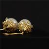 Elegant Designs Fashion Earings Jewelry 2018,18K Gold Plated Pearl Earrings