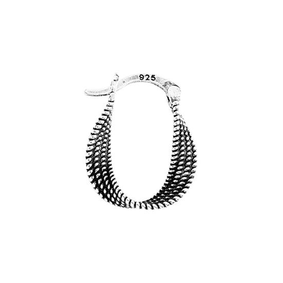 

1Pc Women Earring Twisted Plating Korean Style Jewelry Plating Dangle Earring for Wedding Party Banquet Prom серебряный