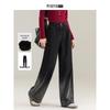Mengshuya Women's Gradient High-Waist Loose Straight-Leg Winter Jeans
