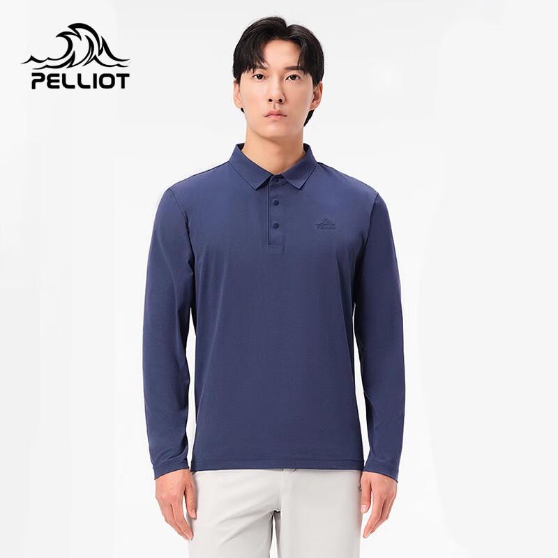 Pelliot Men's Quick-Dry Long-Sleeve Polo T-Shirt