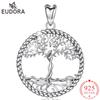 925 Sterling Silver Tree Of Life Pendant Necklace Solid Silver Tree Leaf &Goddess Necklace Vintage Jewelry With Box D475