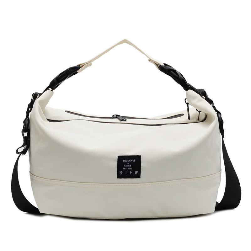New Casual Canvas Messenger Bag Bag Female College Students Commute To Class Large Capacity Horizontal Square Bag