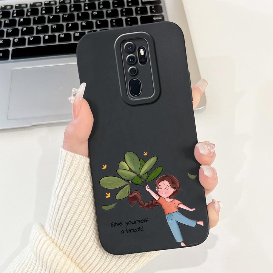 Case For OPPO A9 2020 Cover A5 2020 Coque CPH1937 CPH1959 Capa Fashion Flower Painted Shockproof Bumper For OPPO A11 A11X Fundas