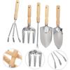 5-teiliges Edelstahl-Werkzeugschaufel-Gartenwerkzeug-Rechenschaufel-Set Topfgemüseschaufel Außenpflanzung Haushaltsgartenwerkzeuge