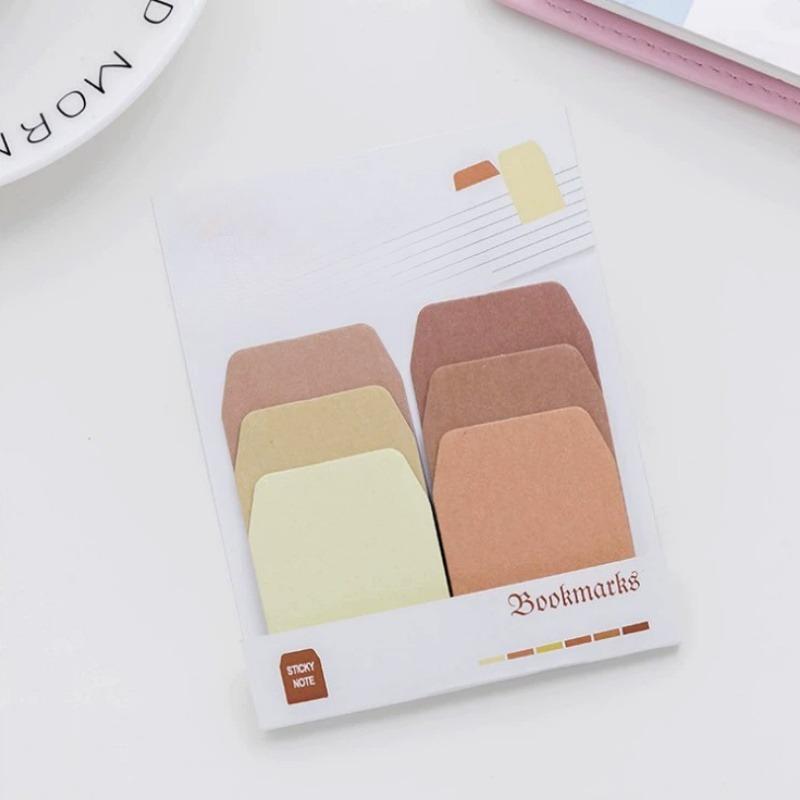 60 Sheets Per Book Solid Color Sticky Notes Information Notebook Notes Stationery Memo Bookmark Notebook School Supplies