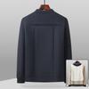 2025 Thickened Fleece-Lined Wool Cotton Jacket, Dad Style, for Middle-Aged & Elderly Men, Warm Plus-Size Coat