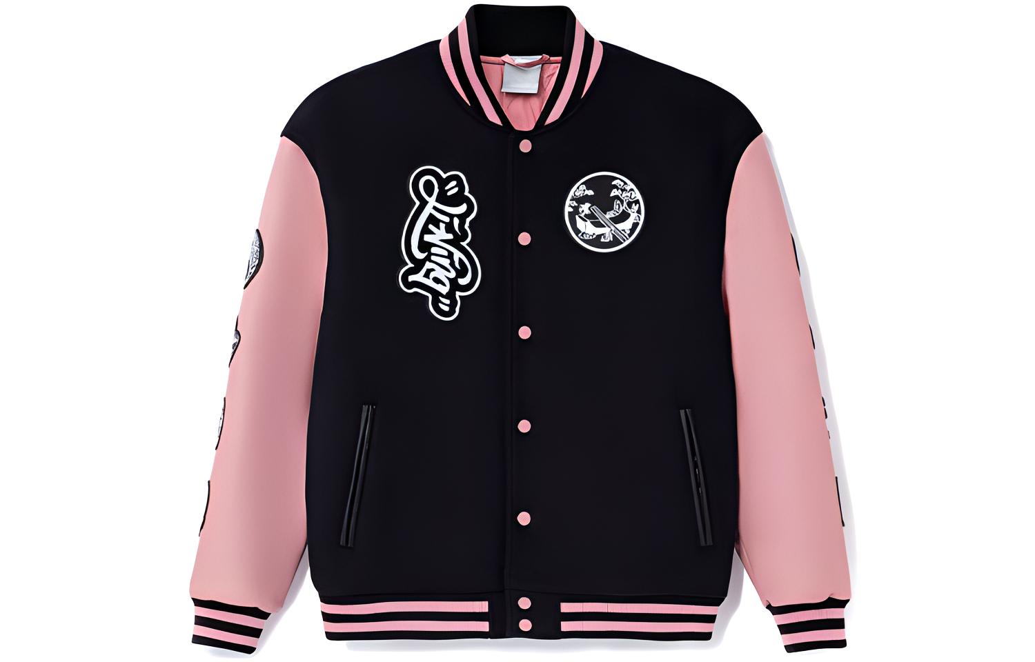 Li Ning Skateboard Embroidered Pattern Multicolor Fleece Lined Baseball Puffer Jacket Men s Black AJMR025-2 XXXL