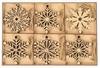 Inkdotpot 18pcs Christmas Ornaments, Unfinished Wooden Laser Cutouts Tree/Bell Shaped Embellishments Hanging Ornament