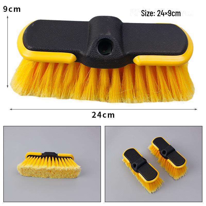 Telescopic Car Cleaning Brush with Soft Bristles, Long Handle, and Absorbent Mop Head