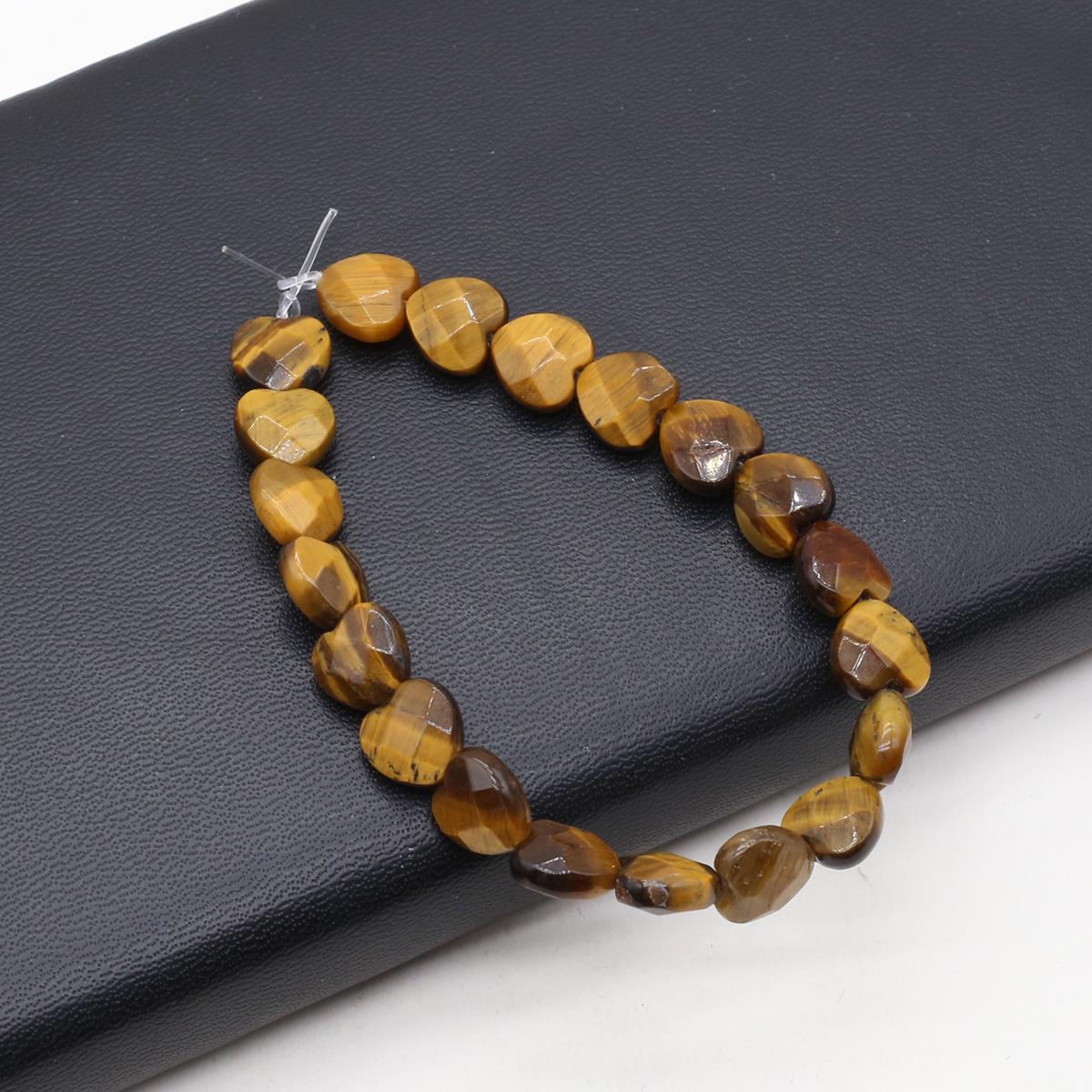 

Бусины из натурального камня бирюза/агаты в форме сердца граненые бусины для изготовления ювелирных изделий DIY ожерелье браслет серьги аксессуар Tiger Eye/10x10mm