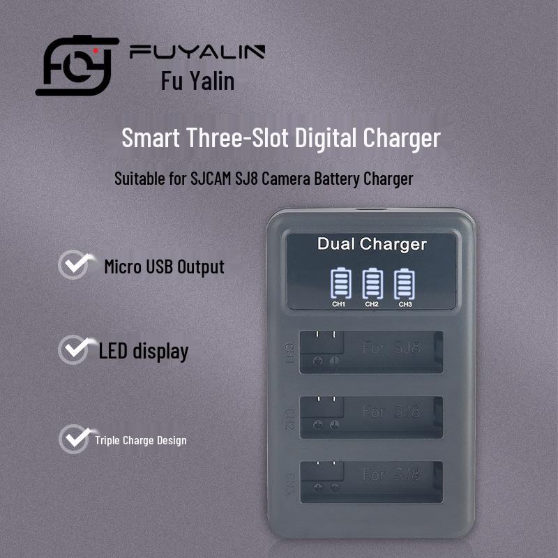 SJCAM SJ8 Battery Charger USB Triple Port for SJ8 PRO/AIR Sports Cameras
