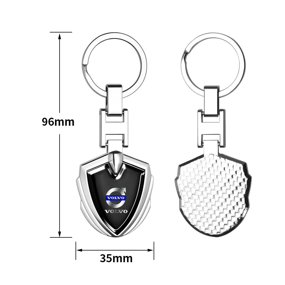 Car Logo Stying 3D Metal Key Rings Shield Shaped Keychain For Volvo Rdesign S80L XC40 XC60 XC90 Xc70 S40 S60 S80 S90 V40 V50 V60