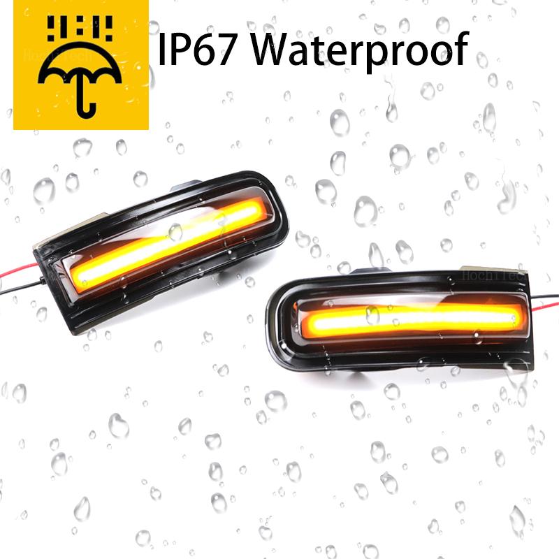 2 stk. LED gul dynamisk blinklys sidespeil blinklys pil sekvensiell blinklys repeater for Jeep Renegade 2015-