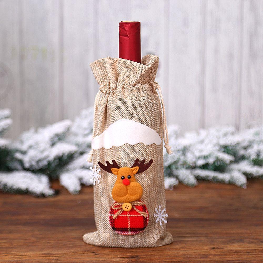 Style Button Coat Style Christmas Decor Christmas Table Ornaments Home Decor Wine Bottle Cover