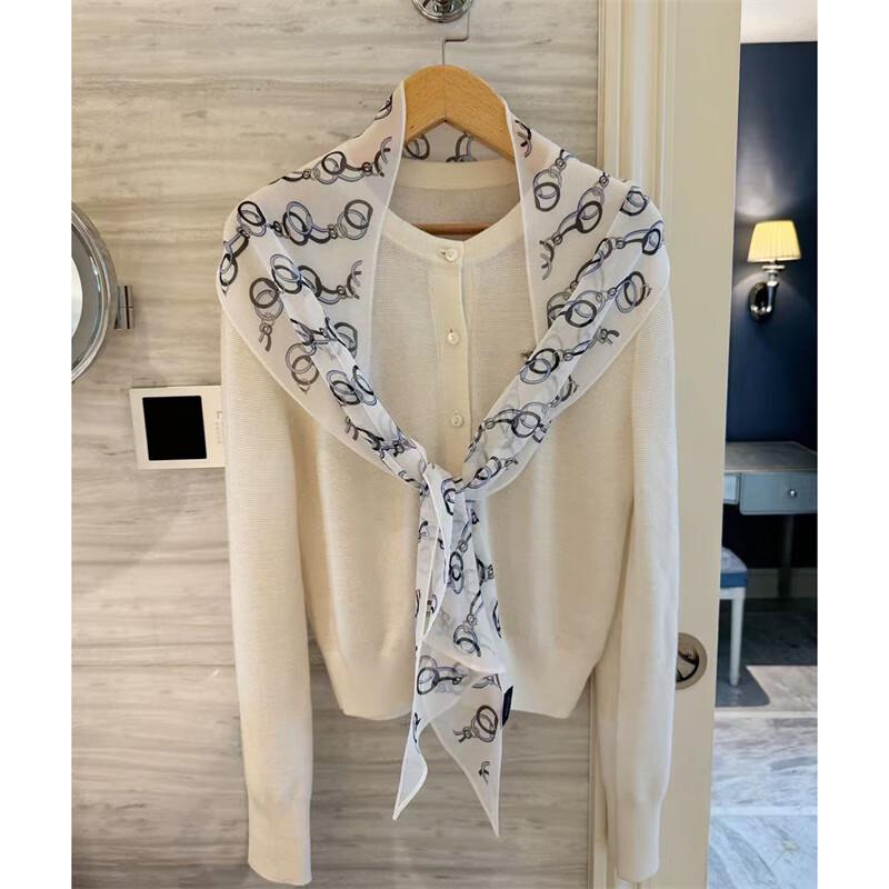 NINA SOLOR Lightweight Mulberry Silk Long Scarf