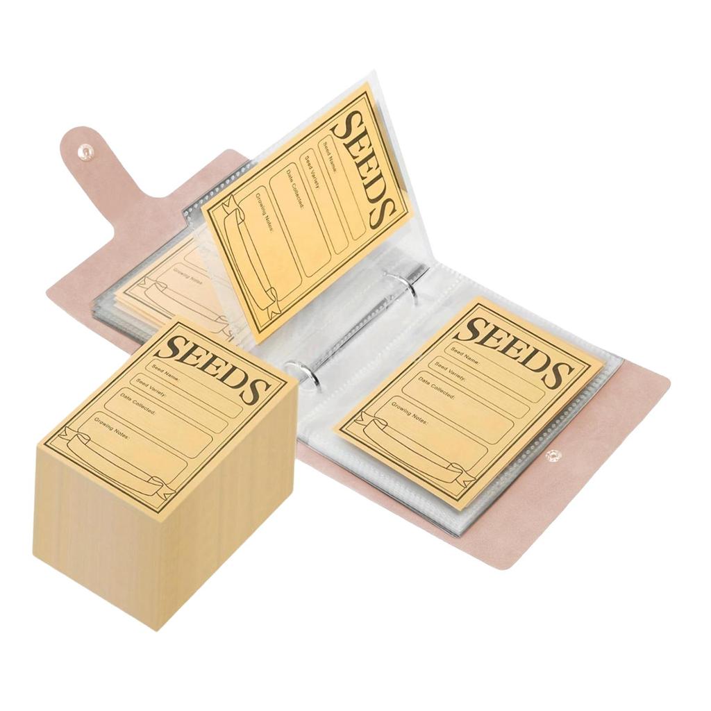 Organizer Binder with 50Pcs Envelopes Multipurpose Garden Packet Organizer for School Balcony Home Vegetables Beads