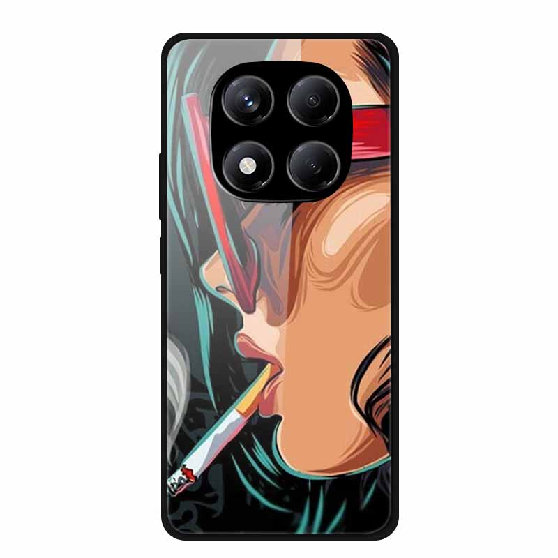 Luxury Case For Redmi Note 14 Pro 4G Tempered Glass Cover For Xiaomi Redmi Note14 Pro 4G Phone Cases Fashion Protective fundas