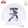 [EVERSOUL] Mobile Suit Gundam Long-Sleeve T-Shirt GUNDAM RX-78-3 Earth Defense Force Mobile Suit Zaku Char Anime Goods Gift Men's White M Size [Parall