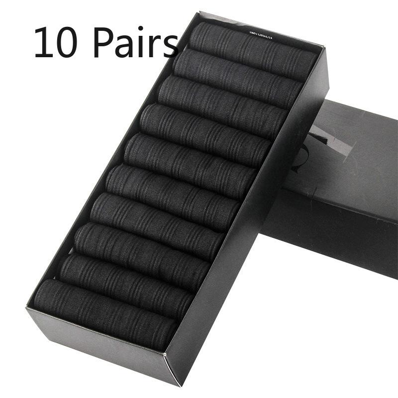 10 пар мужских летних боксерских ультратонких коммерческих однотонных невидимых носков-трубочек 10 Pairs чёрный