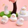 6Pcs Cute Mini White Duck Resin Figurines With Adorable Funny Expressions Perfect For Home Desk Decor And Diy Craft Gifts