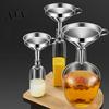 Professional Cooking Funnel Set Stainless Steel with Detachable Strainer, Anti Spill Oil Durable Kitchen Gadget for Home Ergonomic Handle, Narrow
