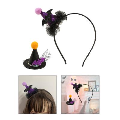 Punk Cool Girls Stirnband Haarspange Hexenhut Form Stereo Haarspange Elastische Haarspange für Mädchen Haarstyling