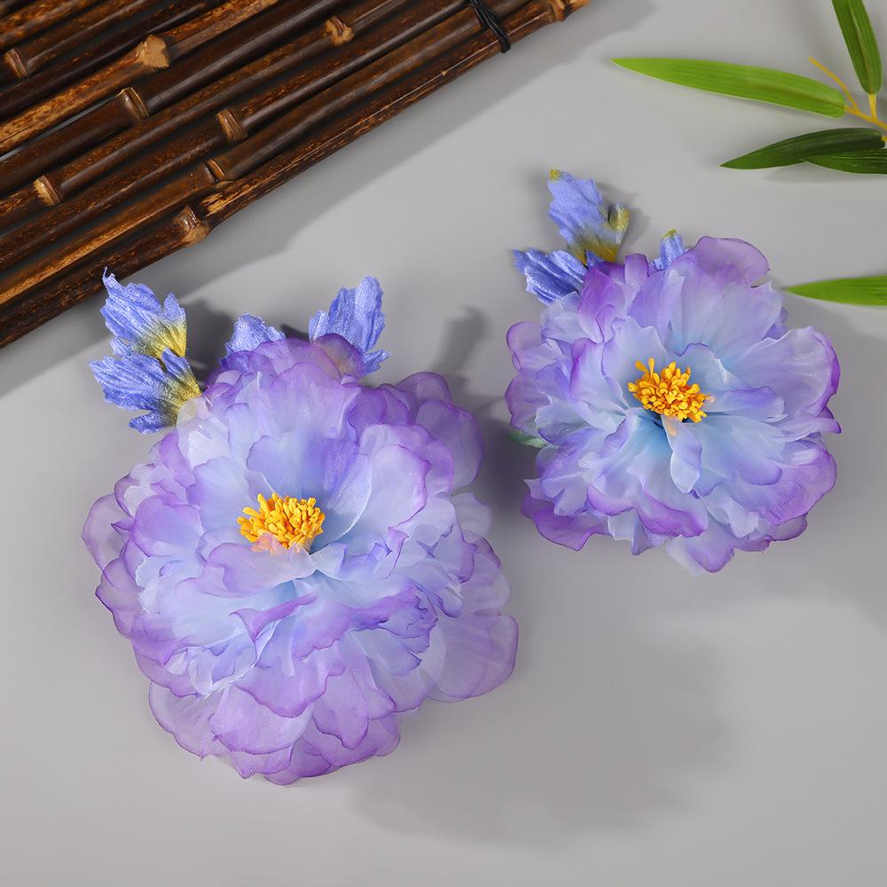 Flower Hair Clips Forks Chinese Hanfu Hair Accessories for Women Hairpin Fork Handmade Vintage Wedding Hair Jewelry Retro Crowns for Girl and Women