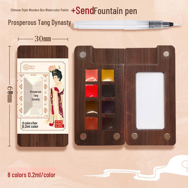 Feile Mini Travel Watercolor Set - Portable Solid Palette for Bird Painting