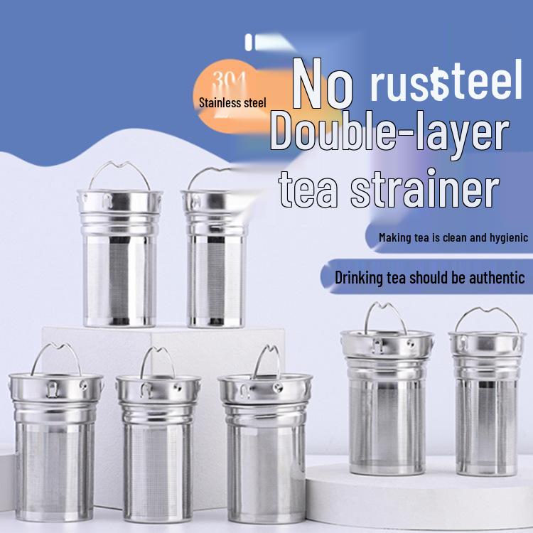 304 Stainless Steel Tea Strainer with Glass Thermos Cup and Separator