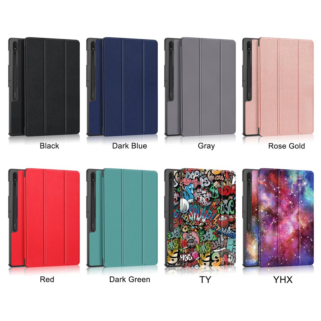 Mágneses TPU bőr toll foglalatú táblagépborító Samsung Galaxy Tab S9 Ultra 14,6 hüvelykes forgó, kihajtható állvány, három összecsukható, vékony, könnyű
