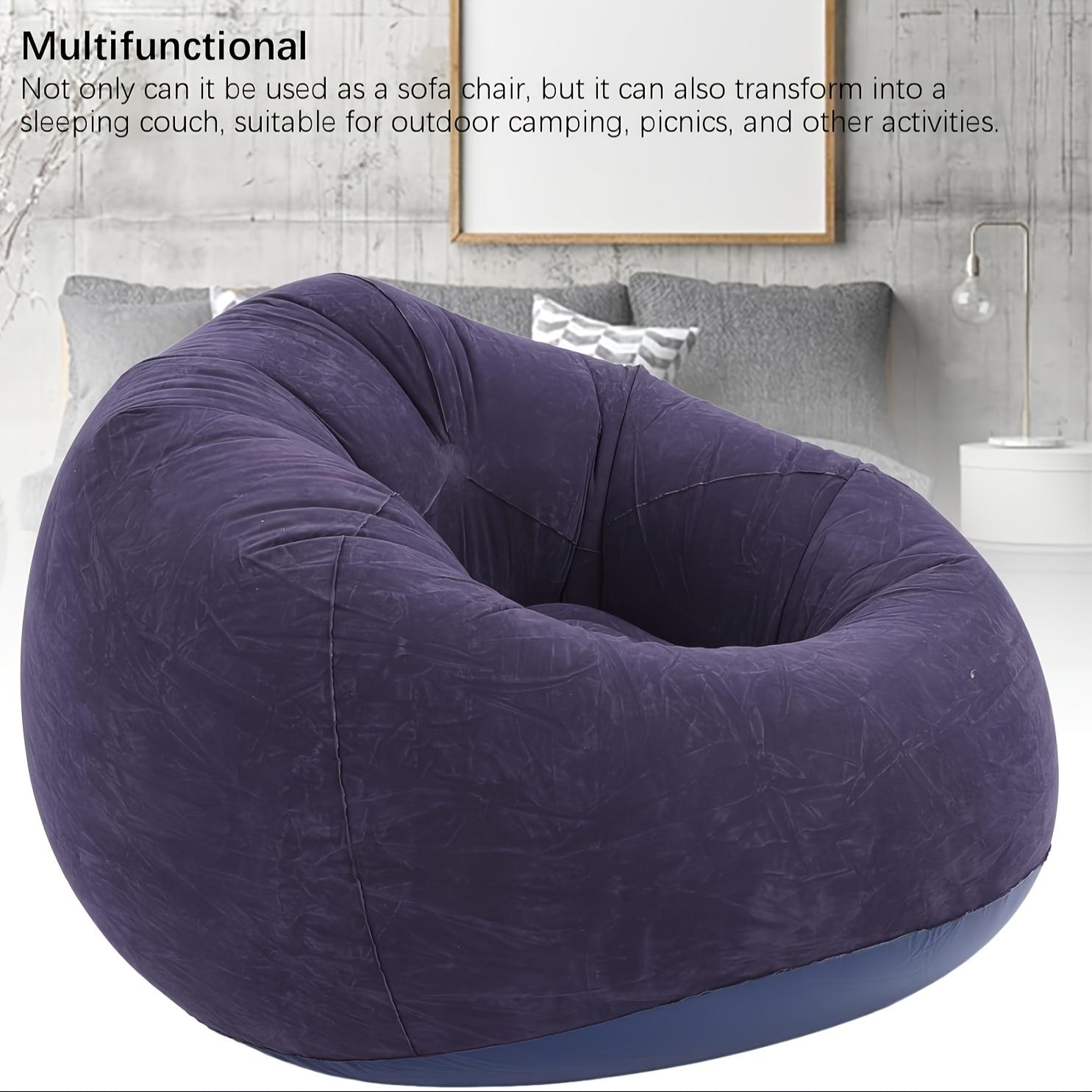 

1 шт. Ленивый надувной диван-кресло ПВХ шезлонг сиденье кресло-мешок диваны пуф пуф кушетка татами гостиная принадлежность для кемпинга на открытом воздухе темно-синий