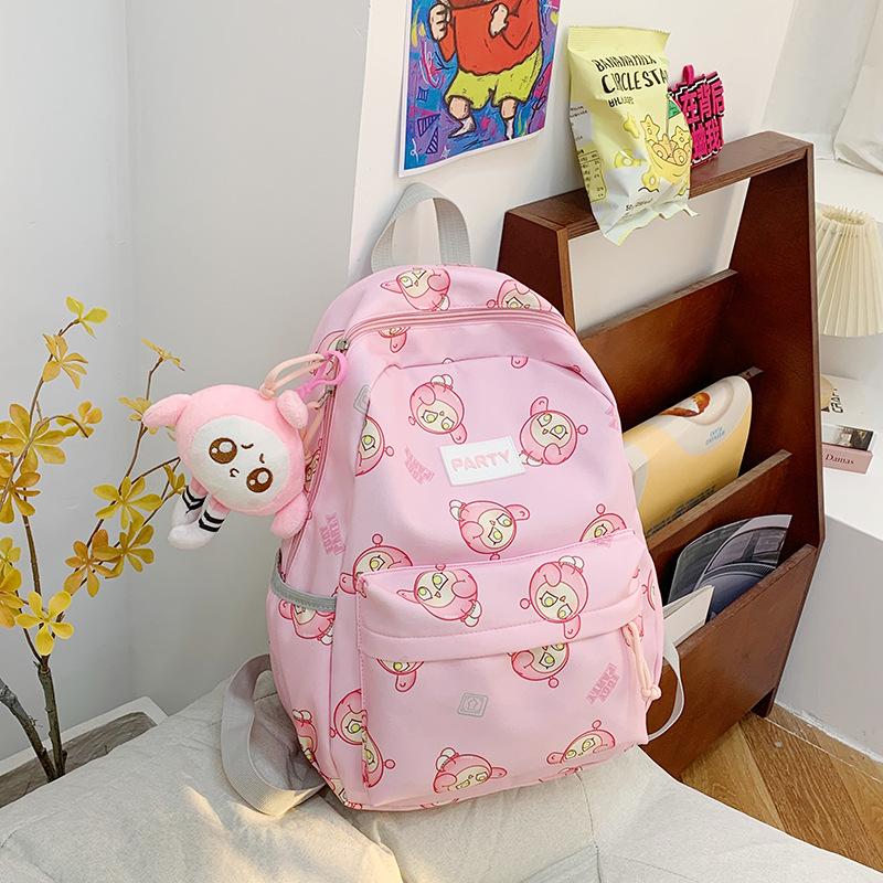 New backpack girl primary and secondary school schoolbag campus cartoon cute large capacity casual super light backpack