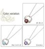 Shop Silver 925 Natural Stone Simple Small Circle Necklace for Women Garnet [Accessory Piena]
